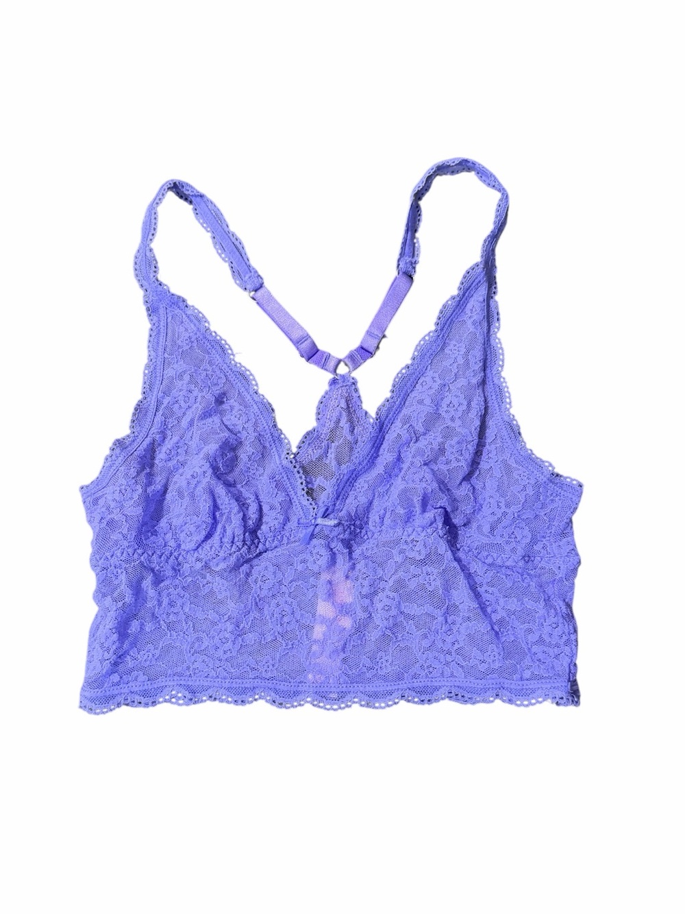 Victoria’s Secret Purple Lace Longline Bralette Size XS Racerback